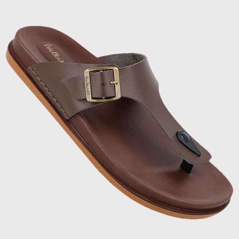 Walkaroo Men's Daily Wear Comfort Sandals - WE1356 Brown UK9