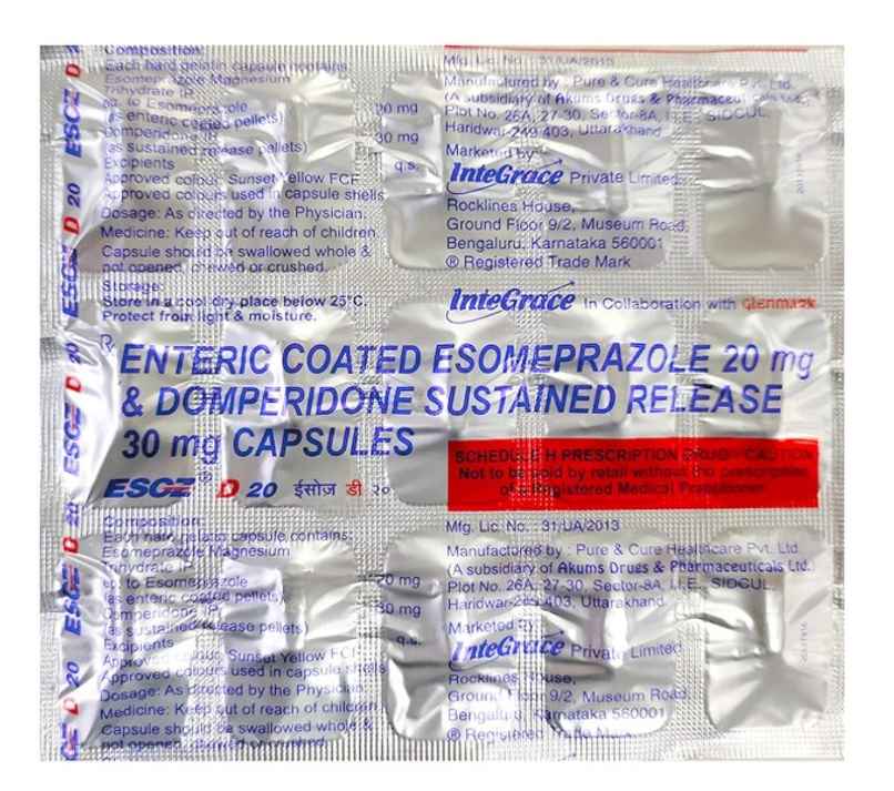 Esoz D 20 Capsule SR Esoz D 20 Capsule SR