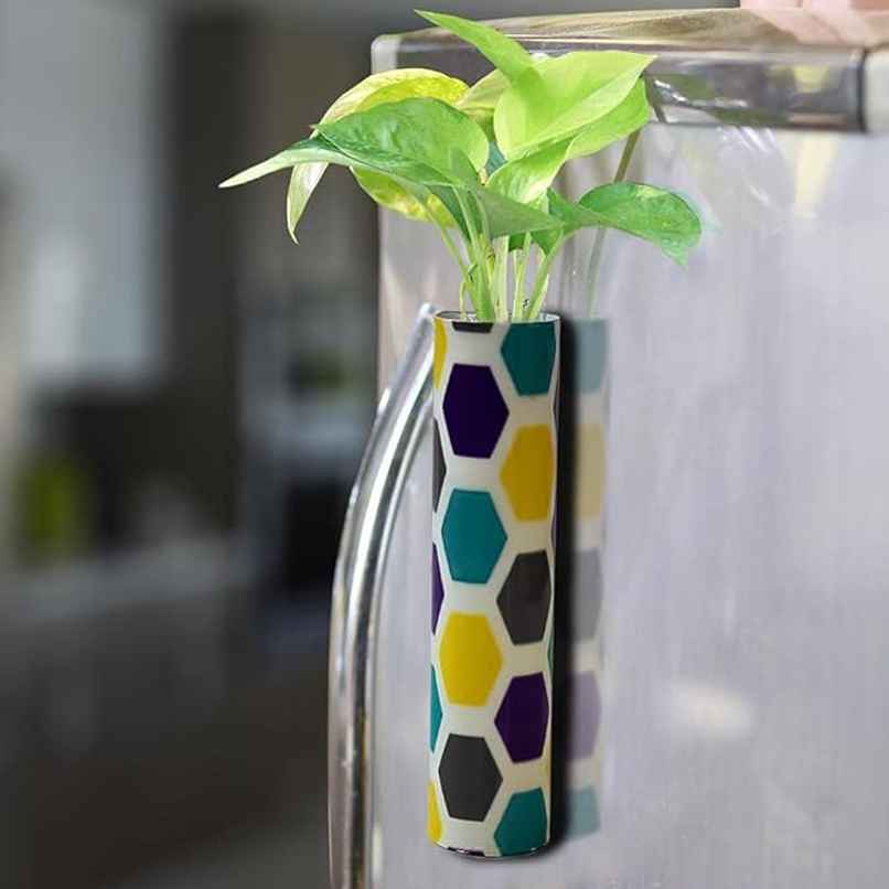 TrustBasket Bramble Magnetic Fridge Planter | Rust-Resistant Hydroponic Indoor Vase Pot