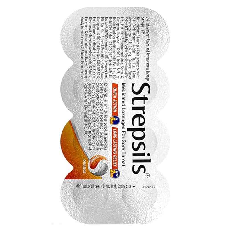 Strepsils Orange Flavour Lozenges