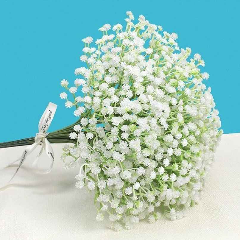 Bunch(20 Sticks) Artificial Babys Breath Flowers | Gypsophila | 28.5 cm | White | Satyam Kraft Bunch(20 Sticks) Artificial Babys Breath Flowers | Gypsophila | 28.5 cm | White | Satyam Kraft