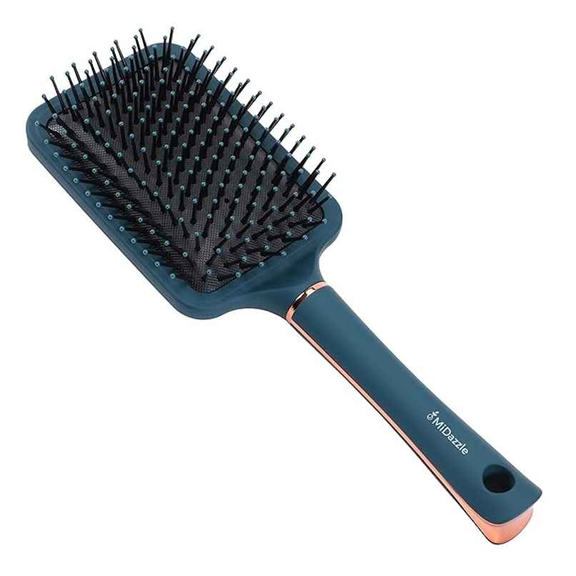Midazzle Premium Classic Blue And Rose Gold Paddle Hair Brush | MIHB0017