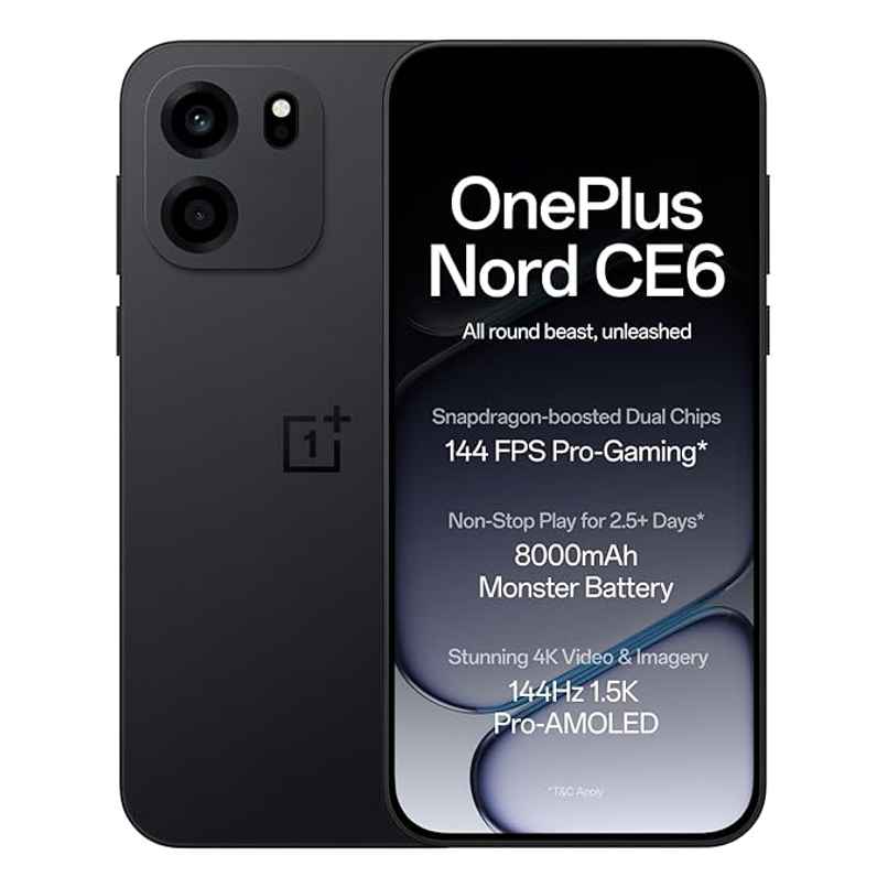 Oneplus Nord CE6 | 8GB RAM | 128GB Storage | Pitch Black Oneplus Nord CE6 | 8GB RAM | 128GB Storage | Pitch Black