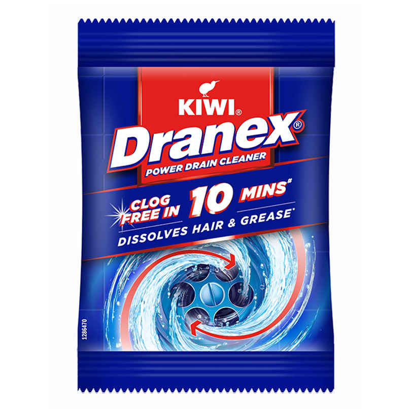 Kiwi Dranex Drain Cleaner Powder  | Removes Clogs, Blockages In Just 10 Minutes