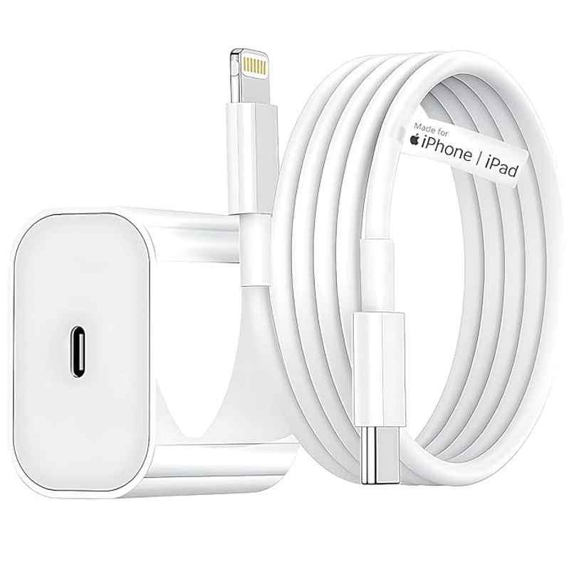 Sounce iPhone 20W Charger Adapter | Fast Charging USB Type-C with C to Lightning Cable, White Sounce iPhone 20W Charger Adapter | Fast Charging USB Type-C with C to Lightning Cable, White