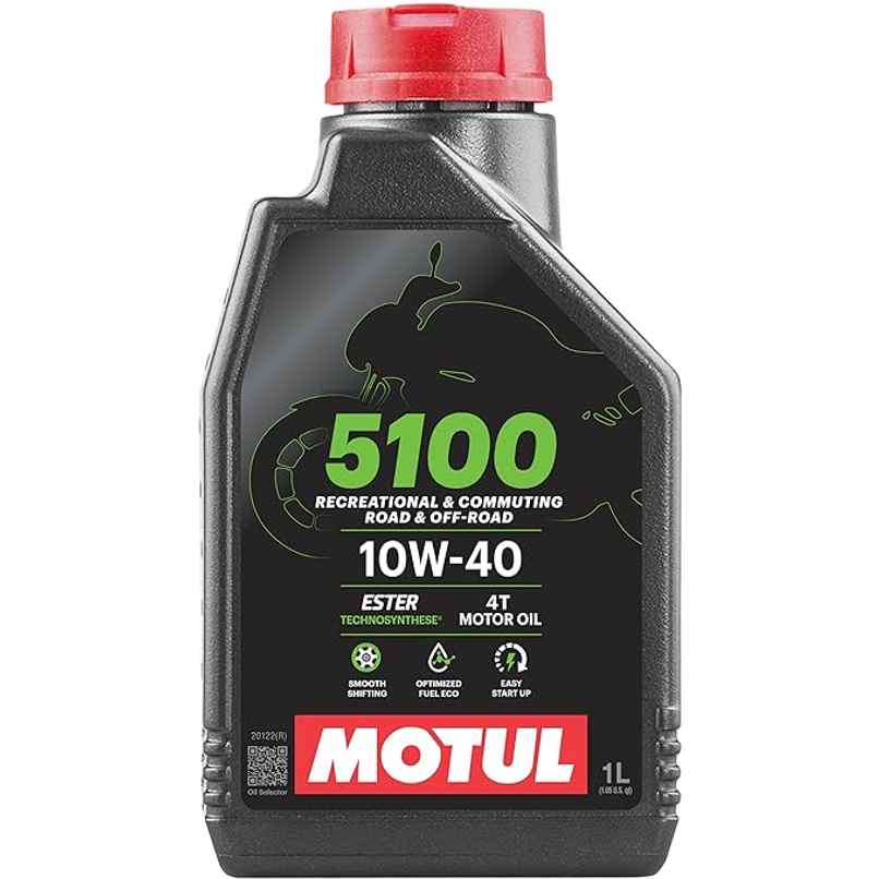 Motul 5100 4T Technosynthese 10W-40 API SL/SJ/SH/SG Semi Synthetic Engine Oil for Bikes s | 1L Motul 5100 4T Technosynthese 10W-40 API SL/SJ/SH/SG Semi Synthetic Engine Oil for Bikes s | 1L
