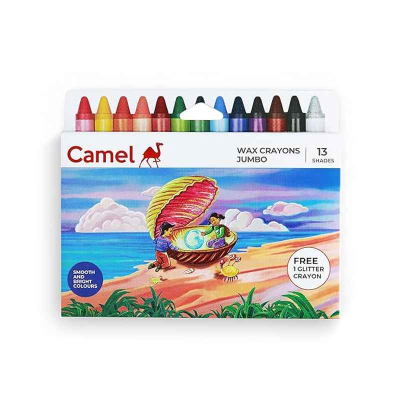 Camel Wax Crayons Jumbo 13 Shades