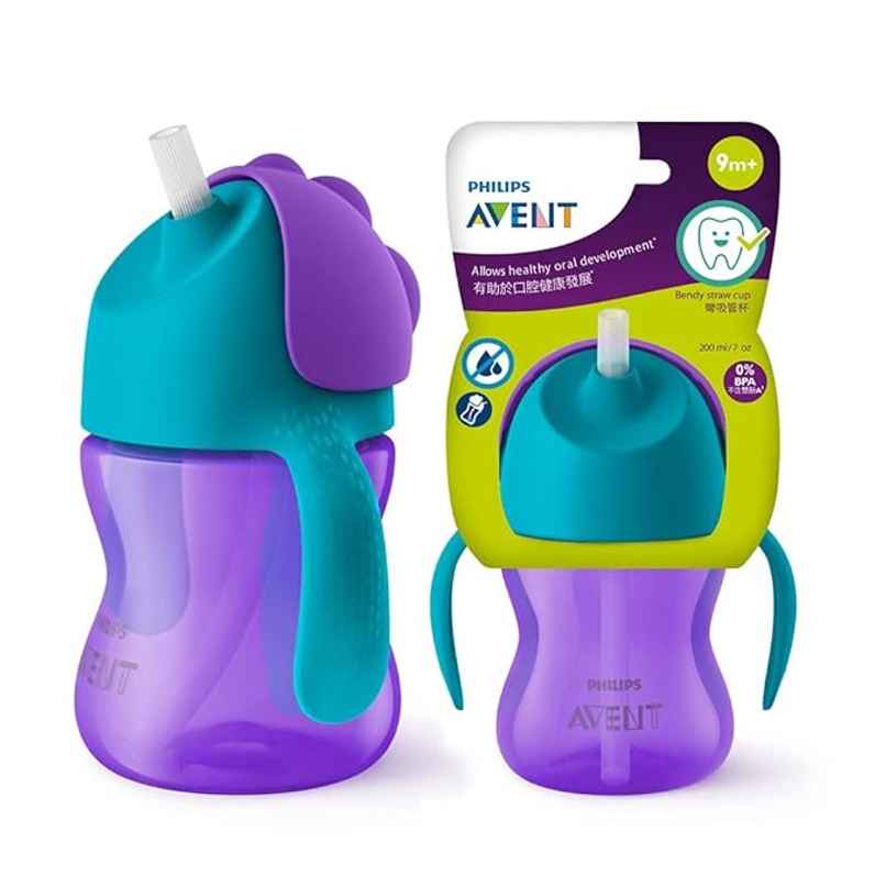 Philips Avent Sippy Cup I Plastic BPA Free I Easy grip 9M+ I 200ml I Pack of 1 I SCF796/00 Philips Avent Sippy Cup I Plastic BPA Free I Easy grip 9M+ I 200ml I Pack of 1 I SCF796/00