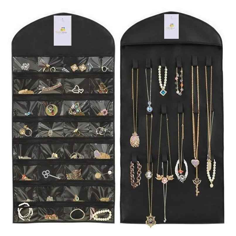 Homestrap Hanging Non-Woven Double Sided Jewellery Organizer Homestrap Hanging Non-Woven Double Sided Jewellery Organizer
