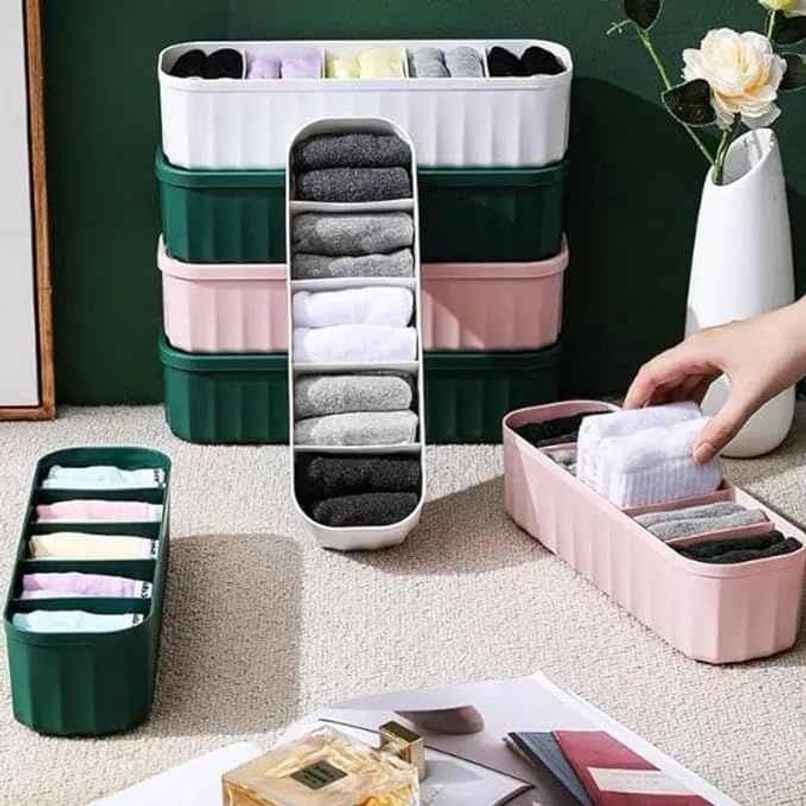 Perpetual Innerwear Organizer for Wardrobe | Multipurpose Divider for Socks | Pack of 3 Perpetual Innerwear Organizer for Wardrobe | Multipurpose Divider for Socks | Pack of 3