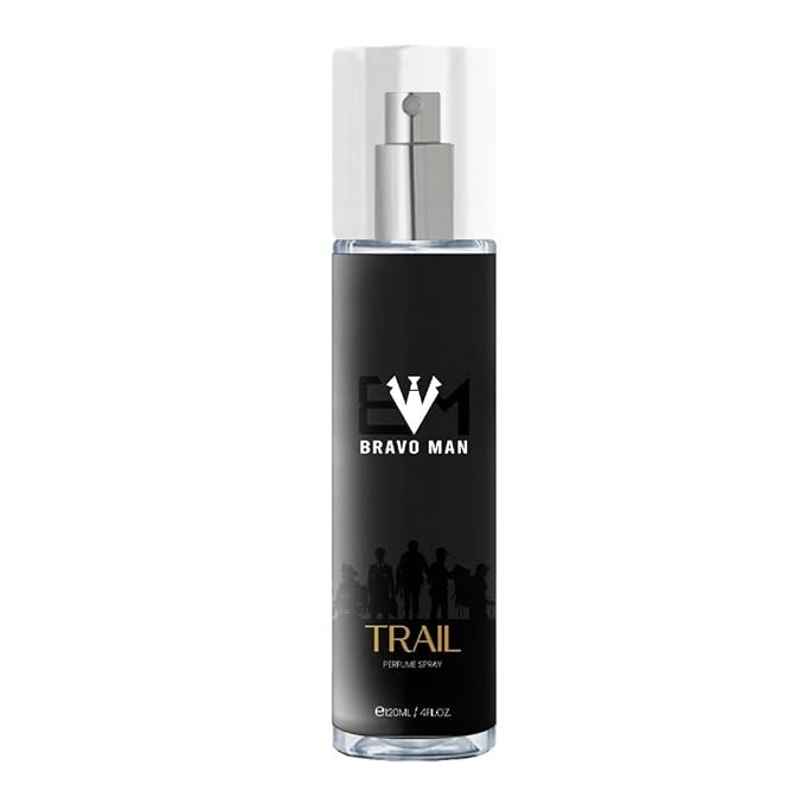 Bravoman - Trail No Gas Body Mist Perfume Deo For Men - Citrus | Spicy | Woody | Leathery Scent