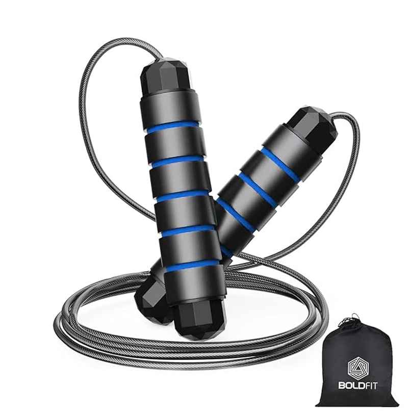 Boldfit Skipping Rope Adjustable Jumping Gym Rope Exercise Rope -Blue