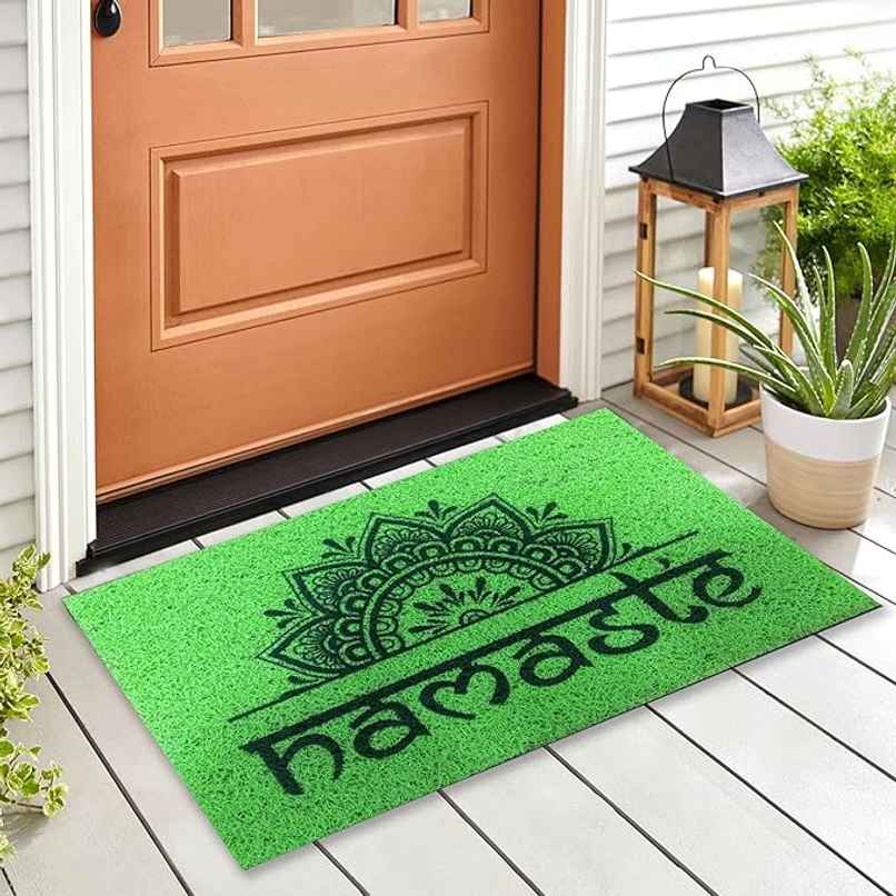 Status Green Pvc Anti- Skid Door Mat | 38 x 58 Cm - Namaste