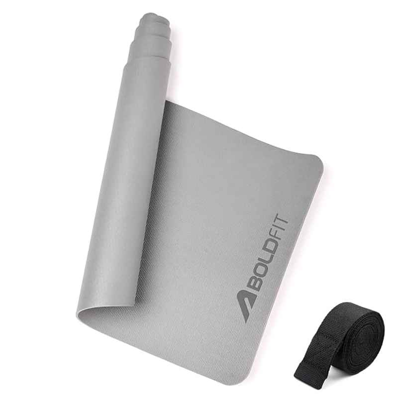 Boldfit EVA Yoga Mat Anti Slip Exercise Mat | For Gym & Home | Grey | 5 mm Boldfit EVA Yoga Mat Anti Slip Exercise Mat | For Gym & Home | Grey | 5 mm