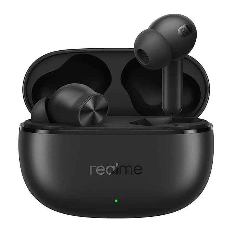 realme Buds T200x True Wireless Earbuds with 12.4mm Dynamic Bass Drivers | 25 dB ANC | Pure Black realme Buds T200x True Wireless Earbuds with 12.4mm Dynamic Bass Drivers | 25 dB ANC | Pure Black