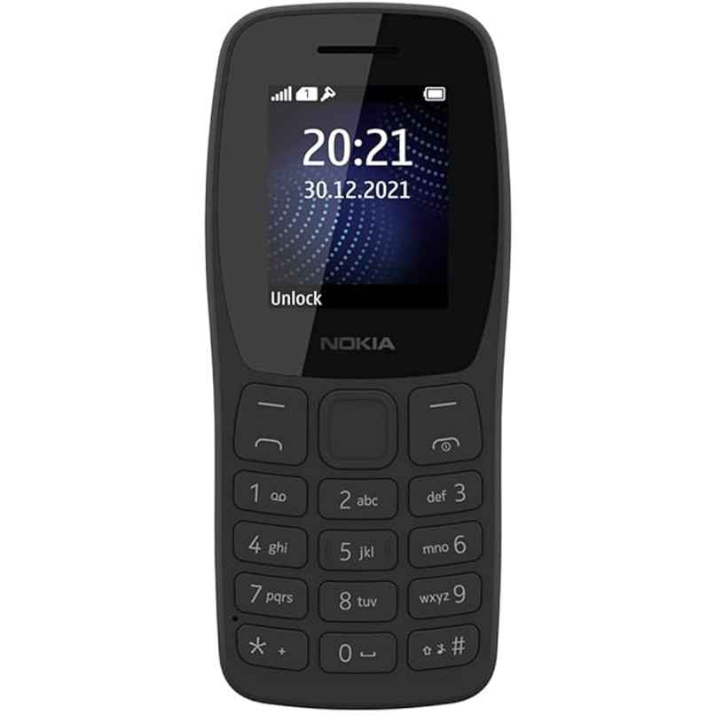 Nokia 105 Single Sim | 1.7" Display | 1000mA Battery | 2023 New Woc | Built in UPI | Black