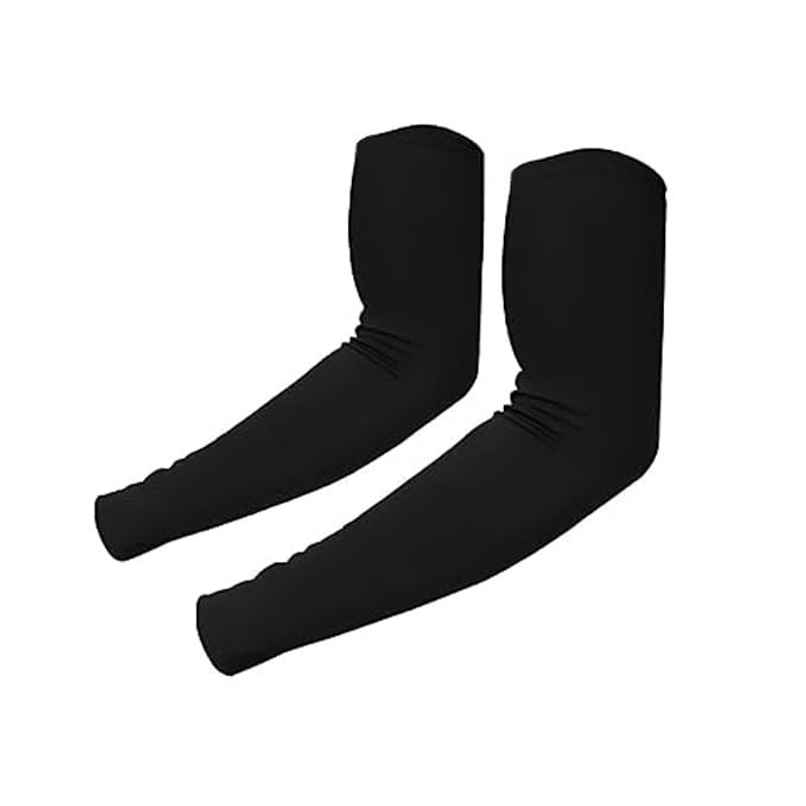 AUTOGUYS De Fit 240 GSM Unisex Arm Sleeves | UV Protection Compression & Cooling Effect | Black