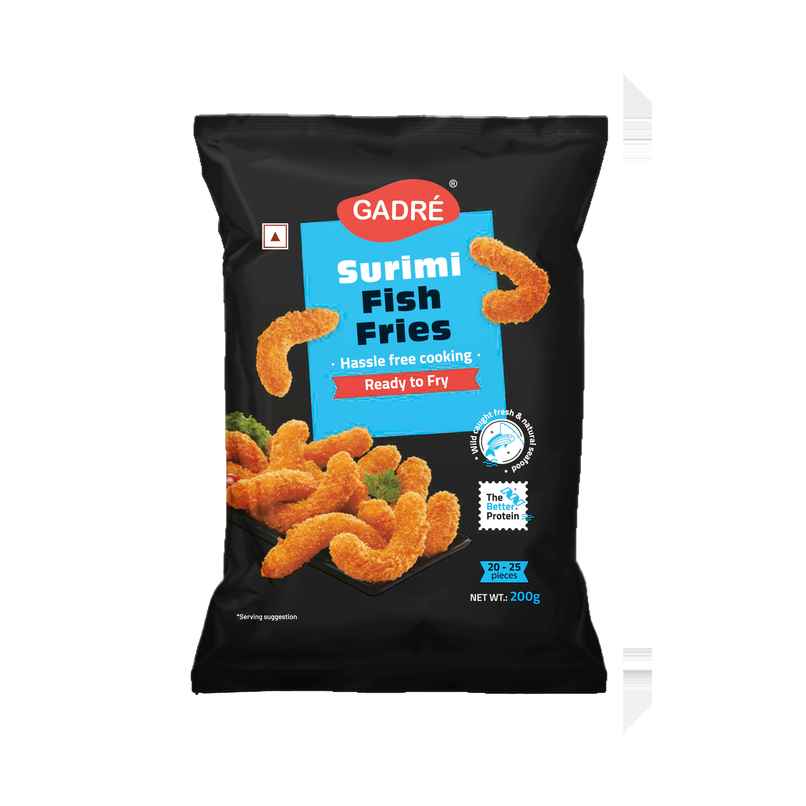 Gadre Surimi Fish Fries | No Added Preservatives | Frozen Seafood | Ready To Fry Non Veg Snack Gadre Surimi Fish Fries | No Added Preservatives | Frozen Seafood | Ready To Fry Non Veg Snack