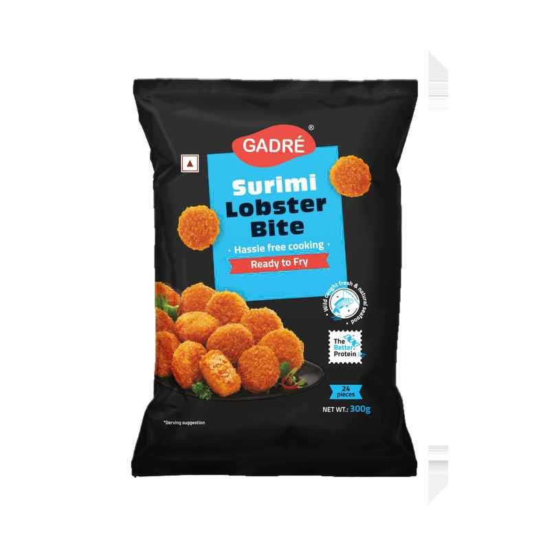 Gadre Surimi Lobster Bite | No Added Preservatives | Frozen Seafood | Ready To Fry Non Veg Snack