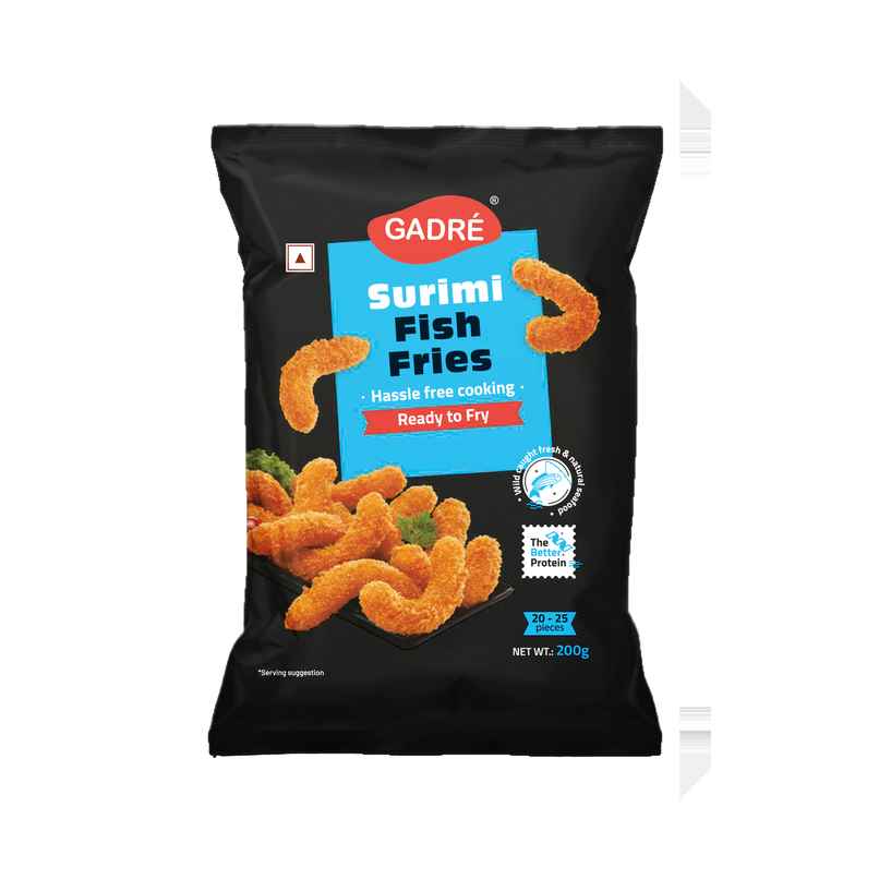 Gadre Surimi Fish Fries | No Added Preservatives | Frozen Seafood | Ready to Fry Non Veg Snack