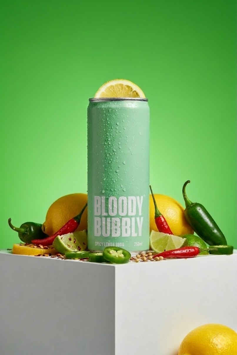Bloody Bubbly Spicy Lemon Soda