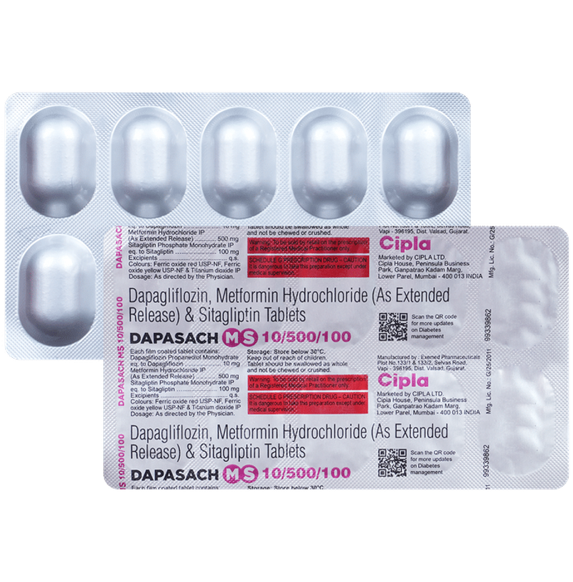 Dapasach MS 10/500/100 Tablet ER