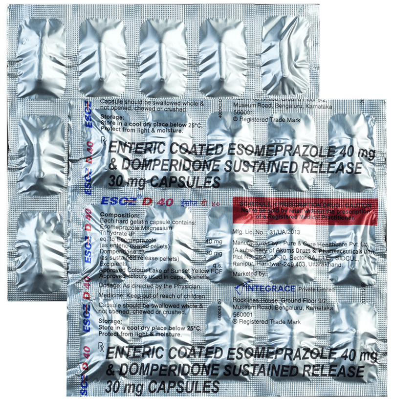 Esoz D 40 Capsule SR Esoz D 40 Capsule SR