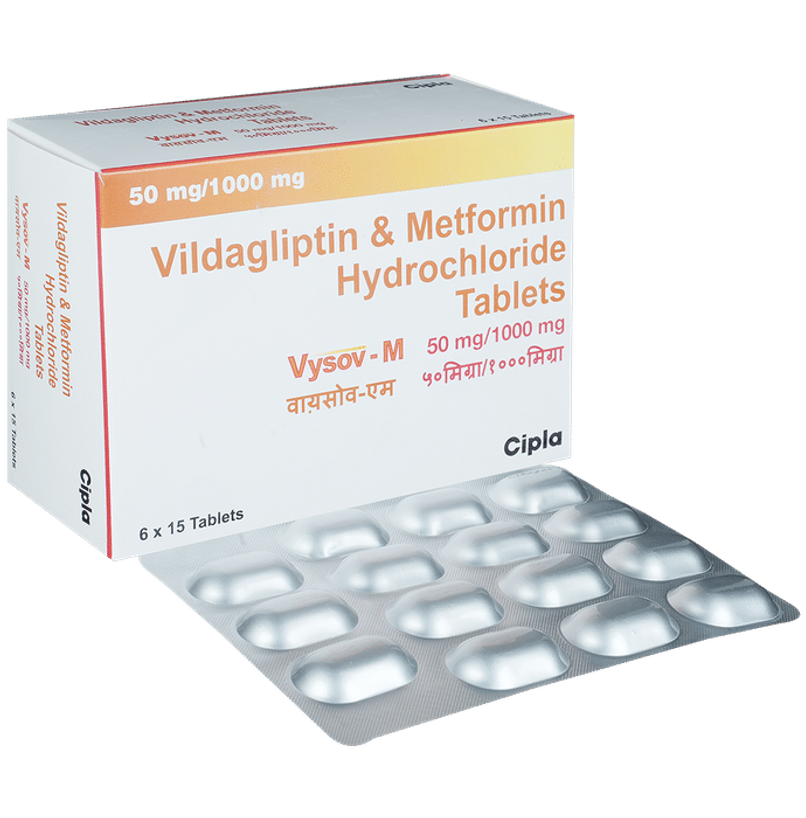 Vysov-M 50mg/1000mg Tablet Vysov-M 50mg/1000mg Tablet