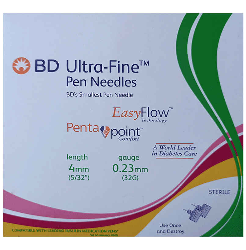 BD Ultra Fine Pen EasyFlow Technology Penta Point Comfort 4mm 32G Needle