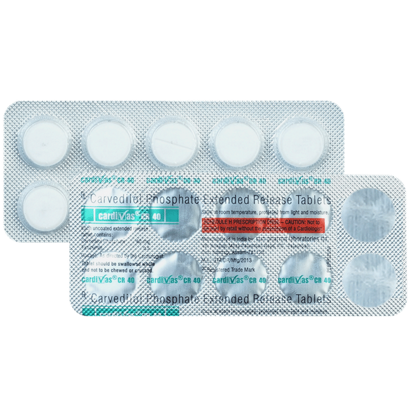Cardivas CR 40 Tablet Cardivas CR 40 Tablet
