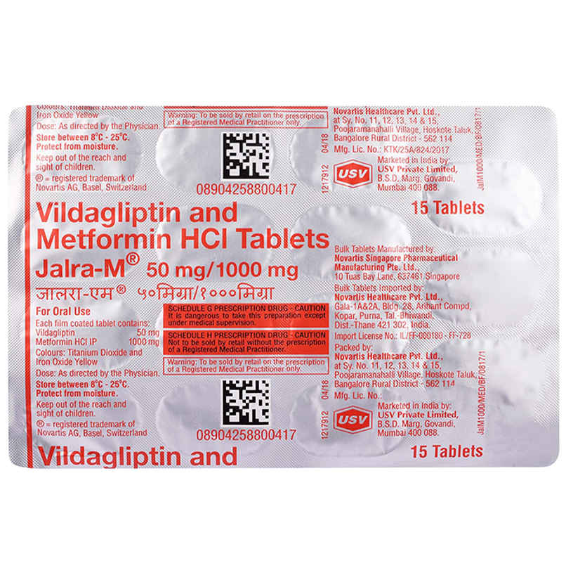 Jalra-M 50mg/1000mg Tablet Jalra-M 50mg/1000mg Tablet