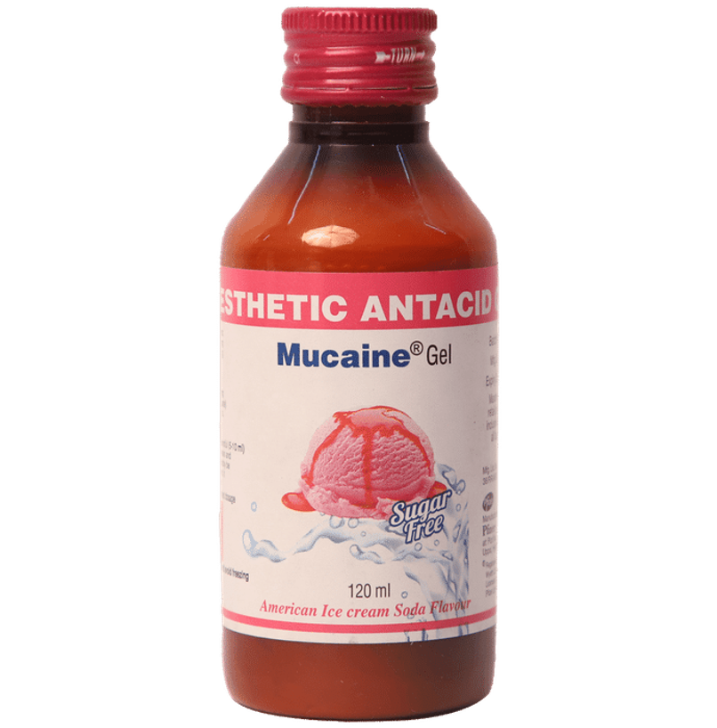 Mucaine American Ice Cream Soda Flavour Sugar Free Gel Mucaine American Ice Cream Soda Flavour Sugar Free Gel