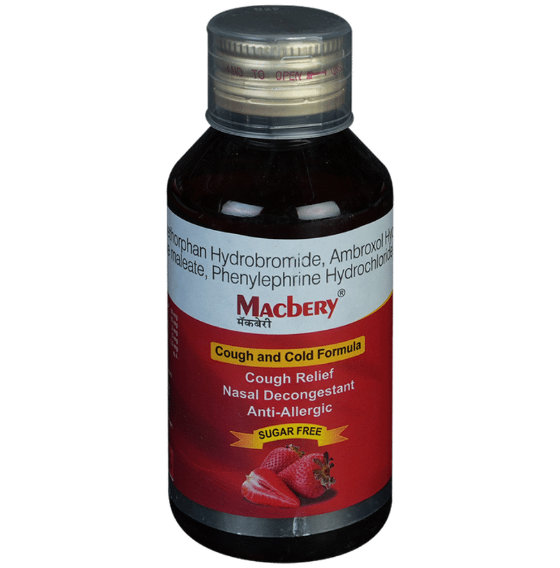 Macbery Strawberry Flavour Sugar Free Syrup
