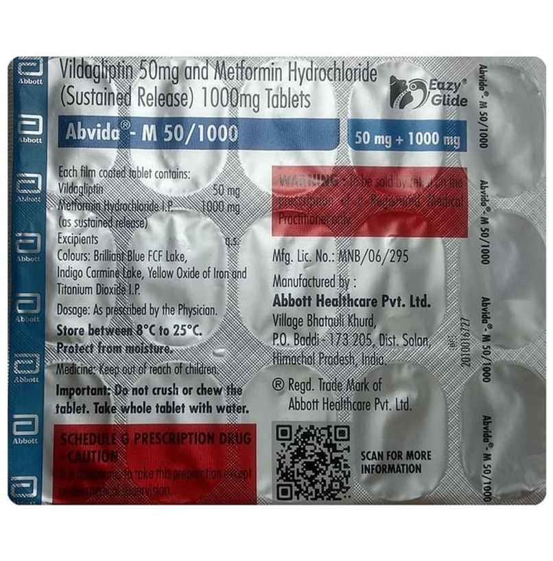 Abvida-M 50/1000 Tablet SR Abvida-M 50/1000 Tablet SR