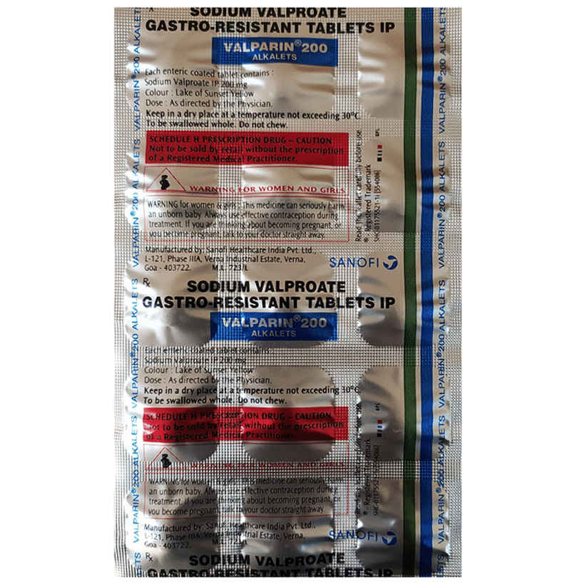 Valparin 200 Alkalets Tablet Valparin 200 Alkalets Tablet