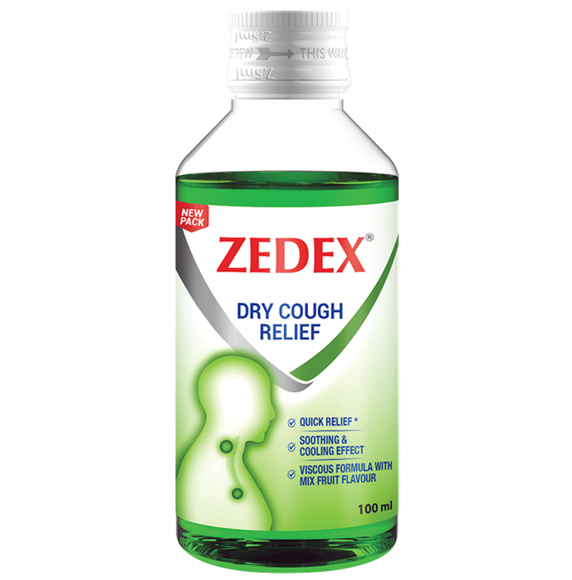 Zedex Mix Fruit Flavour Dry Cough Syrup