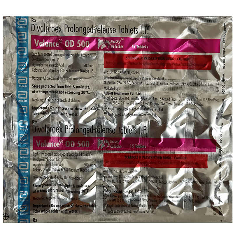 Valance OD 500 Eazy Glide Tablet PR Valance OD 500 Eazy Glide Tablet PR