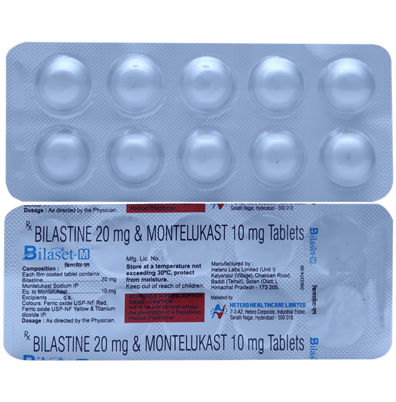 Bilaset-M 20mg/10mg Tablet