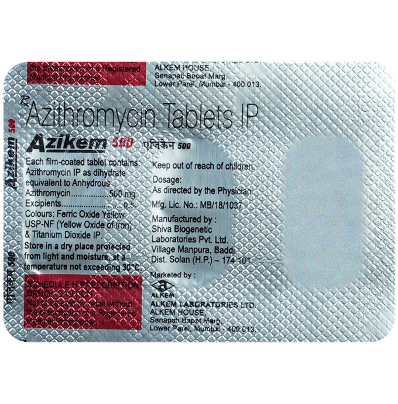 Azikem 500mg Tablet Azikem 500mg Tablet