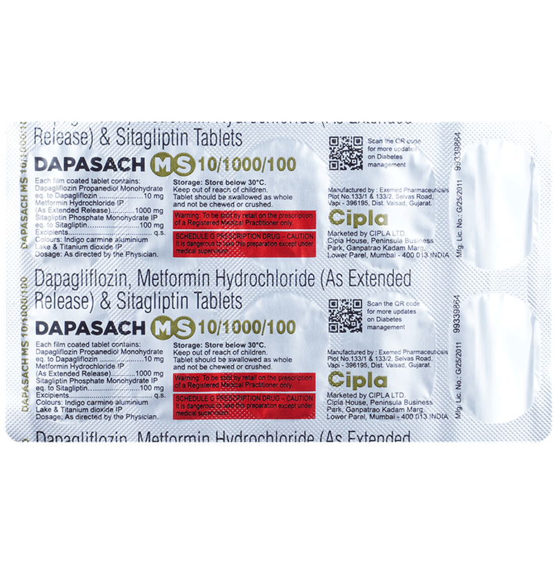 Dapasach MS 10/1000/100 Tablet ER