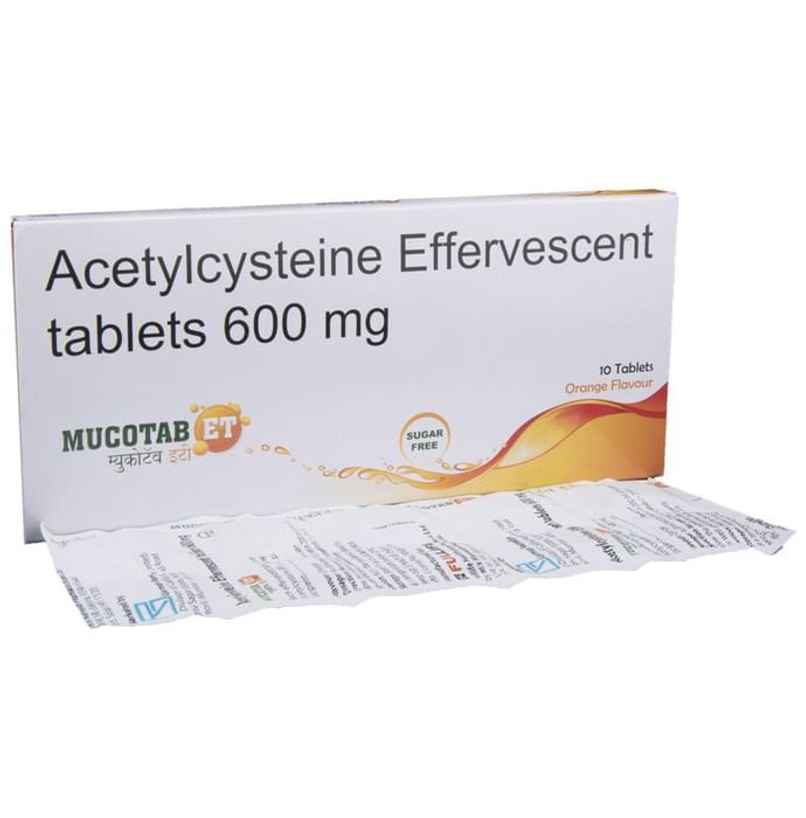 Mucotab ET Orange Flavour Sugar Free Effervescent Tablet