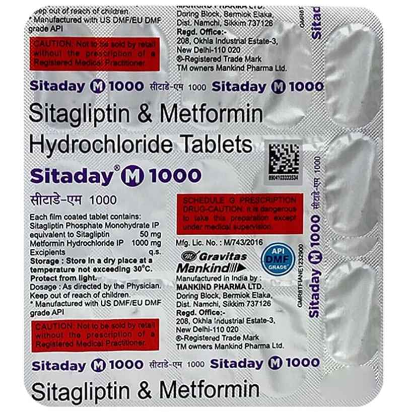 Sitaday M 1000 Tablet