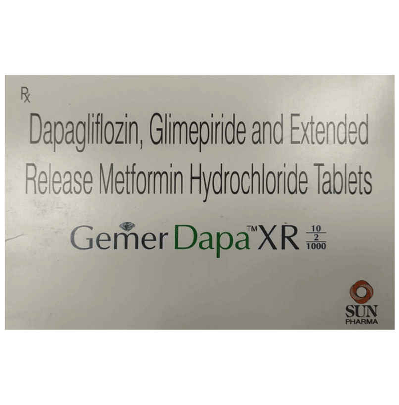 Gemer Dapa XR 10/2/1000mg Tablet ER