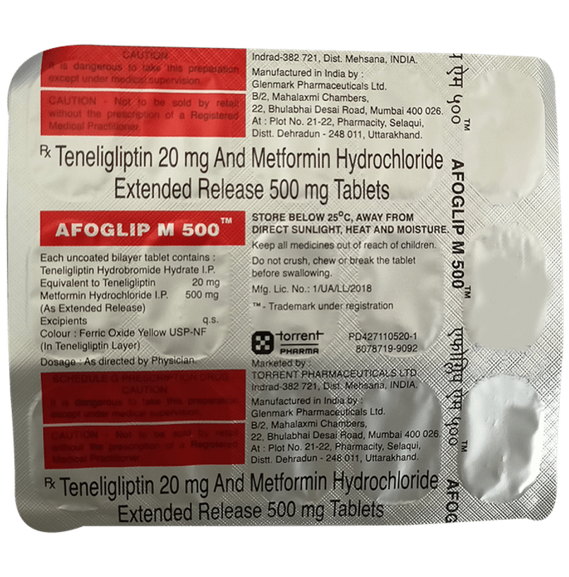 Afoglip M 500 Tablet ER