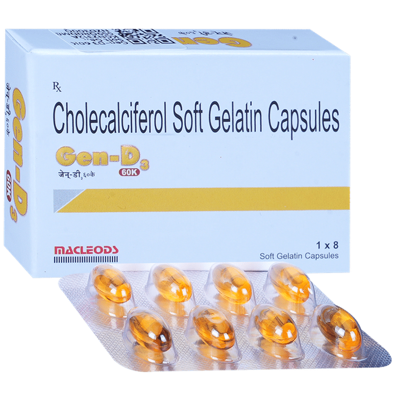 Gen-D3 60K Vitamin D3 Soft Gelatin Capsule