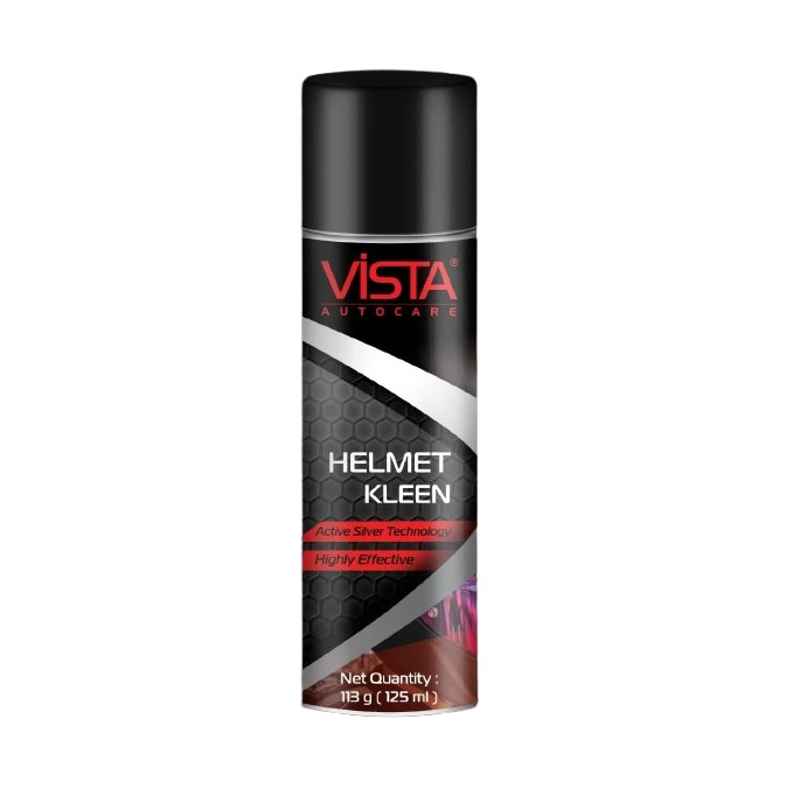 Vista Auto Care Helmet Kleen Removes Dirt, Silver-Based Antibacterial Disinfectant Foam Spray