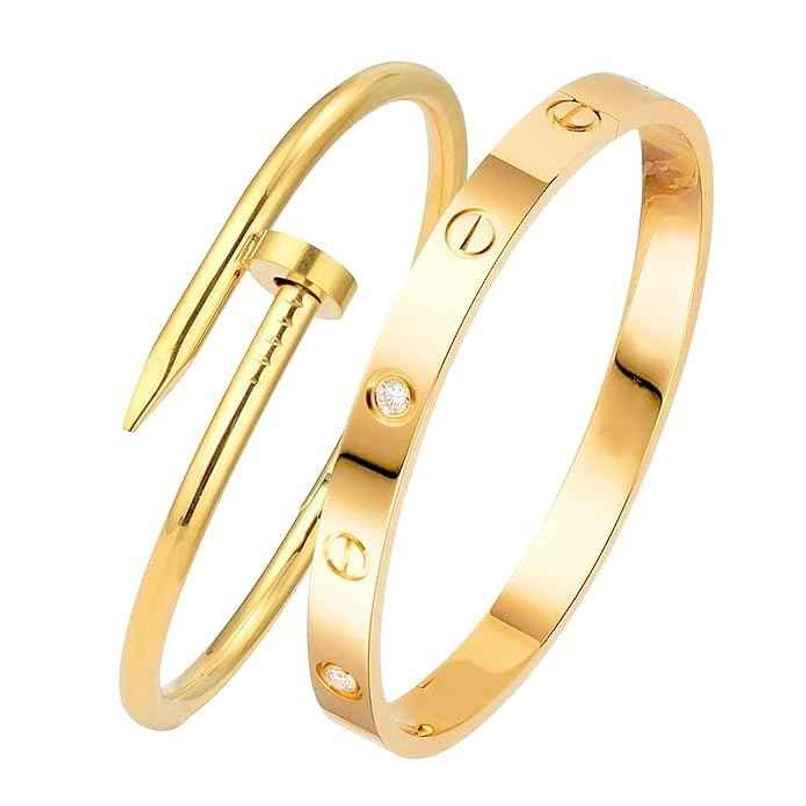 Beautynx AntiTarnish Premium Duo Bracelet | BNX-BR-0019 - Gold Beautynx AntiTarnish Premium Duo Bracelet | BNX-BR-0019 - Gold
