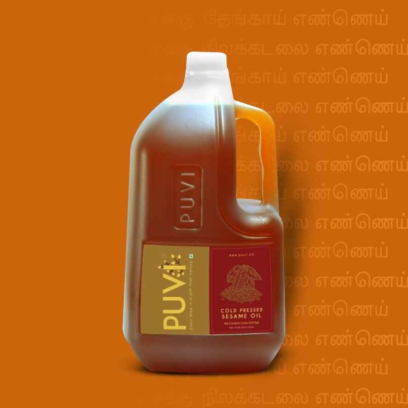 Puvi Gingelly (Sesame-Til) Cold Pressed Oil | Sesame Oil - Virgin - Chekku | Ghani