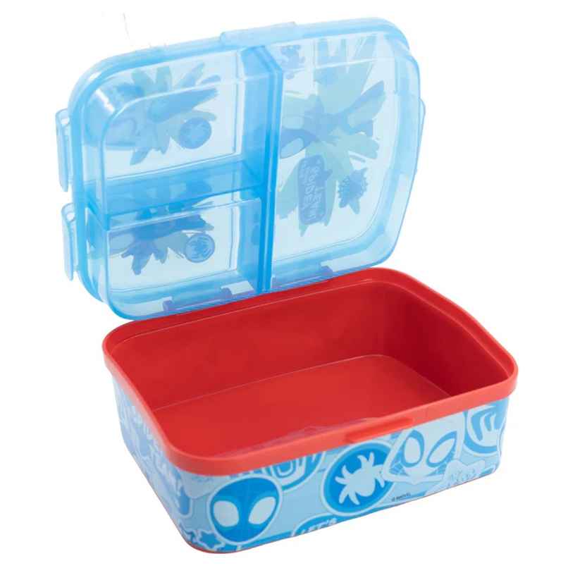 Striders Multi Compartment Rectangular Sandwich Box Spidey And Friends | XL Striders Multi Compartment Rectangular Sandwich Box Spidey And Friends | XL