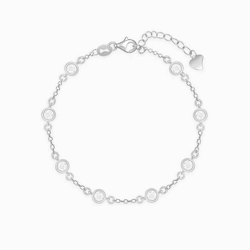 Giva Silver Connected by Circles Bracelet | BR0895